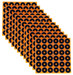 EZ-Aim 15250 Splash Reactive Self-Adhesive Paper Black/Orange 1" Bullseye 12 Pack