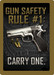 RIVERS EDGE SIGN 12"x17" "GUN SAFETY"