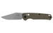 Kershaw Bel Air, Folding Knife, 3.05" Clip Point, Plain Edge, CPM MagnaCut Blade Steel, 7.25" Overall Length, DuraLock, Stonewashed Finish, Silver, Olive Micarta Handle 6106