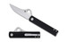 Spyderco Essenza, Folding Knife, 3.19" Straight Back Blade, 7.23" Overall Length, N690Co Blade Steel, Plain Edge, Satin Finish, Silver, Black Aluminum Handle, Liner Lock C272ALBKP