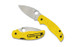 Spyderco Sage 5 Salt, Folding Knife, 3" Drop Point Blade, CPM MagnaCut Blade, 7.13" Overall Length, Compression Lock, Satin Finish, Silver Blade, Yellow Handle C123PYL