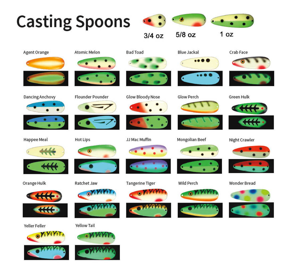 Moonshine RV Series Trolling Spoon Agent Orange; 4 in.