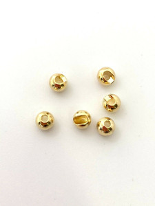 Slotted Tungsten Bead 50 Pack Gold