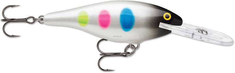 Rapala SR09BWB Shad Rap 09, 3 1/2", 9/16 oz, Running Depth 8' to 15', VMC #3 Treble Hooks, Black Wonderbread