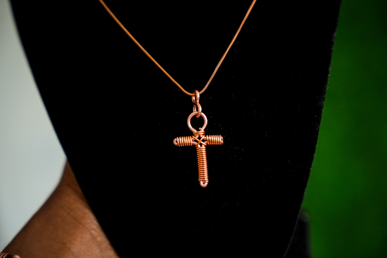 Mini Copper Ankh Necklace, Pure Copper. Egyptian Symbol. 100