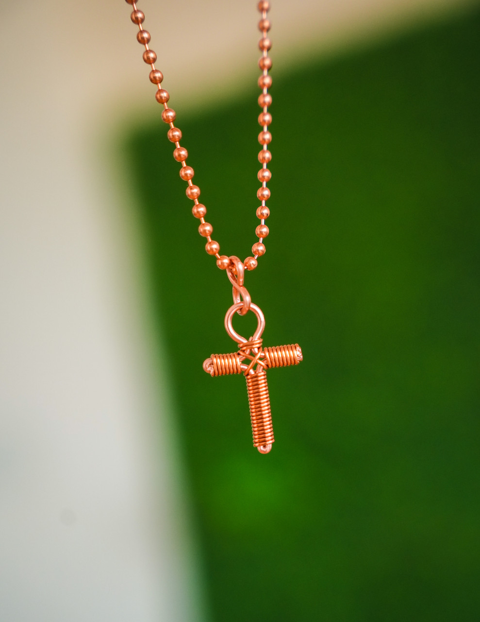 Mini Copper Ankh Necklace, Pure Copper. Egyptian Symbol. 100