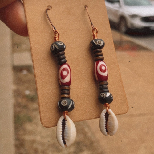 Cowrie  Tribal Earrings