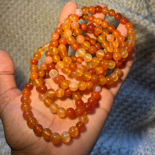 8mm  Carnelian Bracelet 