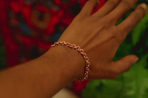 Copper Chain Bracelet || Anklet. Hand Sawed, 100% Copper! Energy Healer.  Choose Your Length! 