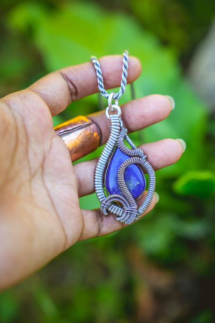Sterling Silver Lapis Lazuli Necklace | Royalty, Honor, Power, Communication + Speaking One's Truth, Self - Confidence,  Wisdom + Good Judgement, Harmony | Choose Your Length
