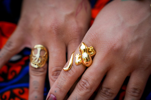 Brass Lizard - Gecko Ring ~ Stylish Design, Golden Shine, Statement Piece. Symbol of Intelligence, Luck, Protection, Growth & Exploration | Adjustable Sizes 6-10