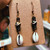 Brown Cowrie Earrings