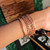 Copper Bangles (Set of 3 ), Solid Copper Bangles, Stackable. Adjustable Bangles, Copper Bracelets. 8 Gauge Wire, 2.75 inch diameter.