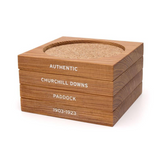 Churchill Downs Paddock Wood Coasters—These Coasters Are Crafted From The Authentic Wooden Beams and Trusses of The 1903-1923 Paddock at Churchill Downs