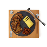 Turntable Cheese Board—Pay Homage To Vinyl With This Turntable-Inspired Cheese Board Featuring A Slate Platter And Hidden Slicer