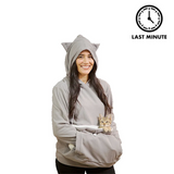 KittyRoo Cat Carrying Hoodie—An Ultrasoft Kangaroo Pouch For Your Furry Friend