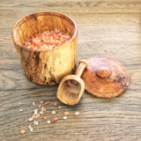 Handcrafted Unique Timber Salt Pot