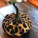 Leopard Fabric Pumpkin—Spooky Season Decor But Make It Fab