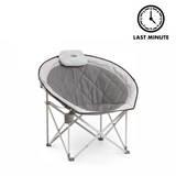Core Equipment Folding Oversized Chair—Oversized Cozy Egg-Shaped Chair With Quilted Seat And Padded Headrest Provides Extra Comfort And Support