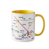 Commuting from Home Mug—A Subway Map–Themed Cup with a Lighthearted, Humorous Look at the Ups and Downs of Remote Working