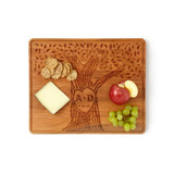 Carved with Love Personalized Serve Board—This Laser-Engraved Board Celebrates Your Love With the Nostalgic Charm of a Tree-Trunk Carving