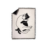 Snuggle Cat Throw Blanket—The Black And White Feline Pair On This 100% Cotton Blanket Will Inspire Cozy Cuddling And Snoozing