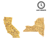 State Shaped Bamboo Cutting Board—Make a Statement With This Serving Board Perfect For Gamedays And Celebrating Statehood