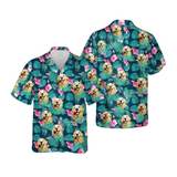Custom Dog Hawaiian Button Down Shirt—Sit, Paw, and Lei With This Custom Dog Hawaiian Print Shirt