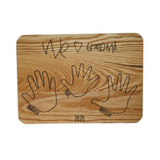 Personalized Handprint Cutting Board—Add a Special Touch To This Beautiful Wooden Cutting Board For A Heartwarming Kitchen Keepsake