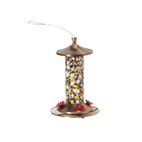 Sun-Catching Mosaic Hummingbird Feeder—A Kaleidoscopic Glass Feeder That's a Feast for All Eyes