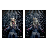 Game of Thrones Custom Pet Portrait—A Personalized Portrait of Your Pet On The Iron Throne