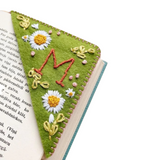 Bloomy Line Personalized Hand Embroidered Corner Bookmark—Embrace Your Vision Of Coziness and Simplicity With This Adorable Bookmark