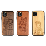 Photo Engraved Wooden Custom Phone Case—Bespoke Wooden Cases Engraved With Your Memory Of Choice