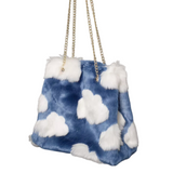 Kahove Dreamer Handbag—Head In The Clouds, Fluffy Dreamer Bag In Hand
