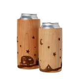 Sip Under the Stars Wood Beer Chiller—Crack Open a Cold One and Keep It Cool with an Outdoorsy Can Holder in Solid Vermont Hardwood