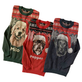 Custom Pet Santa Paws Sweater—Who's Santa's Little Helper? Your Pet Is, Thanks To This Customized Knit Crewneck That Features Your Fur Baby's Sweet Face