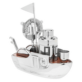 Godinger Tugboat Bar Tool Set—Embrace Your Inner Bartender (and Seafarer) with a Stainless Steel Bartending Set That Includes All the Essential Tools Needed for Cocktail Crafting