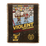 Violent Gentlemen 8-Bit Jacquard Blanket—From The Backyard, To The Couch, Straight To The Rink,  Cozy With Your Blanket