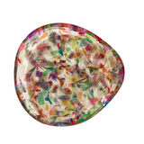 Repurposed Sari Jewelry Dish—Repurposed Saris Compose The Colorful Confetti Contained Within This Resin Ring Tray