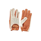 Modest Vintage Player Crochet Driving Gloves—Handmade From Premium Cowhide Leather With Hand-Knit Crochet Wool For A Soft And Supple Feel