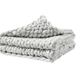 Gravity Chunky Knit Blanket—A Hand-Knitted Chunky Knit Weighted Blanket with Improved Breathable Bamboo Fabric