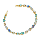 Baublebar Evil Eye Tennis Bracelet—This Bracelet Wards Off Bad Vibes While Complimenting Any Wrist Stack With Its Gold Base