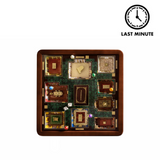 Winning Solutions Clue Luxury Edition Board Game—This Game Set Features A Beautiful Wood Cabinet With Burled Veneer Panels And Decorative Metal Plaques
