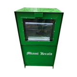 Miami Herald Vinyl Record Player Stand—Made From Recycled Newspaper Machines That Have Been Refurbished, Primed, And Coated With Fresh Paint