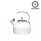 Kate Spade New York Charlotte Street Gray Tea Kettle—This Kettle Embodies a Carefree and Fun Approach to Your Morning or Evening Tea