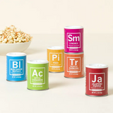 Periodic Table of Flavor Popcorn Seasoning Set—Six Savory And Sweet Blends Inspire Delicious Research Into The Science Of Snacking