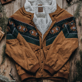 Ottway The Rarebird Jacket—This Oversized Jacket, Crafted From Vegan Suede With a 100% Cotton Inner Lining, Features Stunning Hand-Woven Embroidery Patterns