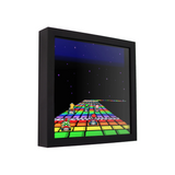 Super Mario Kart Rainbow Road 3D Shadow Box—Experience the Thrill of Super Mario Kart's Iconic Rainbow Road Like Never Before