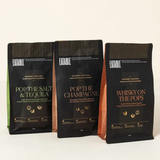 Gourmet Alcohol-Infused Popcorn Trio—The Classic Snack Gets Classy When It’s Glazed in Luscious Spirits and Sweets
