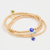 SHASHI Lapis Azui Bracelets—Each Bracelet Is Crafted From Durable Synthetic Fibers With a Secure Lobster Claw Clasp, Making Them Perfect for Everyday Wear or Stacking Together for a Bold Layered Look